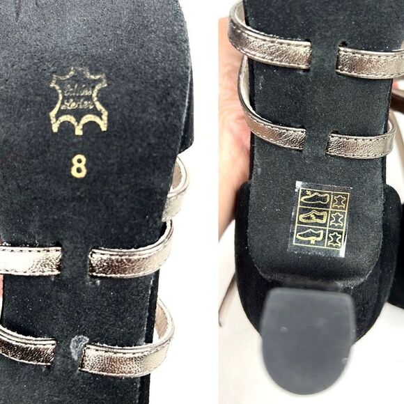 NWOB Werner Kern Dance Shoes Eva Black/Antique Suede /Leather 3” Heels US 10,5 - Picture 14 of 16